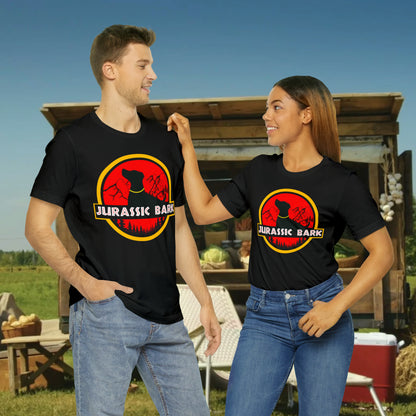 Jurassic Bark Labrador, Retriever Custom Unisex Jersey Short Sleeve Tee