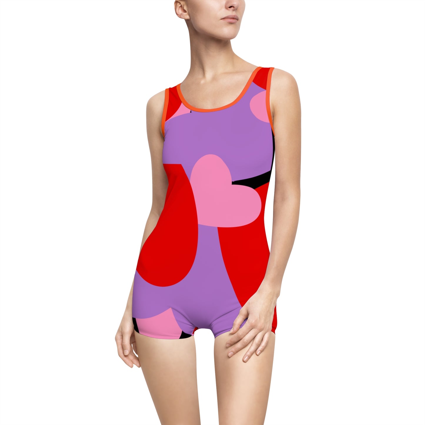 Hearts Women's Vintage Swimsuit (AOP)