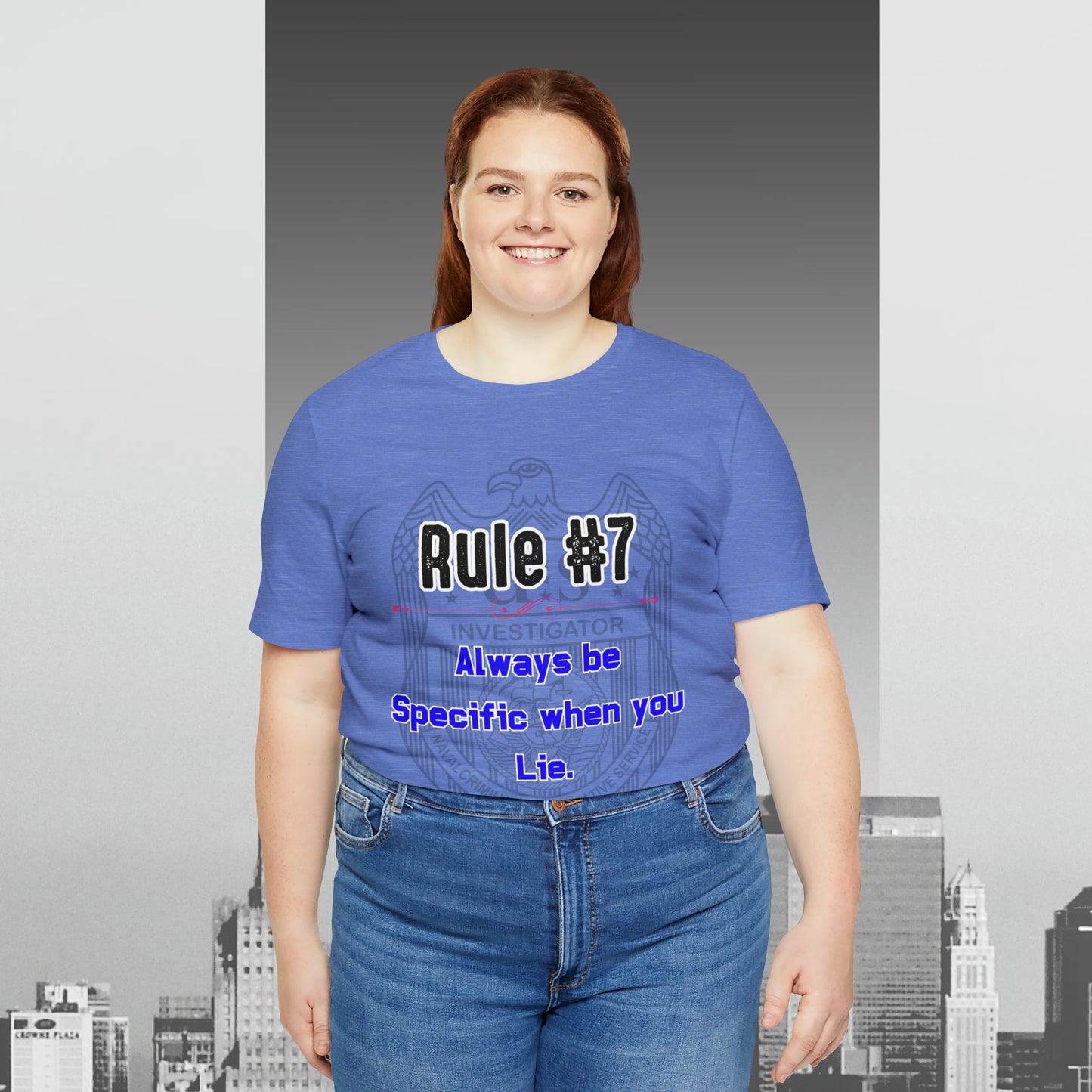 Rules of Gibbs #7 Always be Specific When you Lie Unisex Jersey Short Sleeve Tee