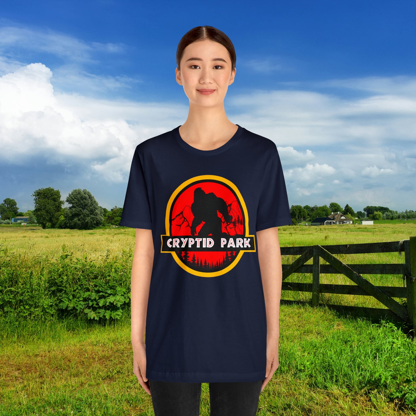 Cryptid Park Series Presents Bigfoot Unisex Jersey Short Sleeve Tee