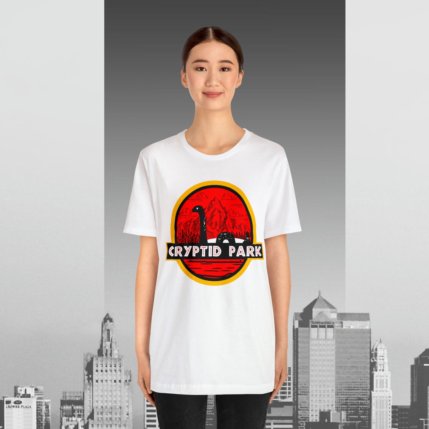 Cryptid Park Series Present The Loch Ness Monster Unisex Jersey Short Sleeve Tee