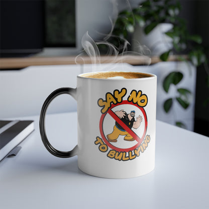 Popeye's Bluto Say no to Bullying/ Color Morphing Mug, 11oz