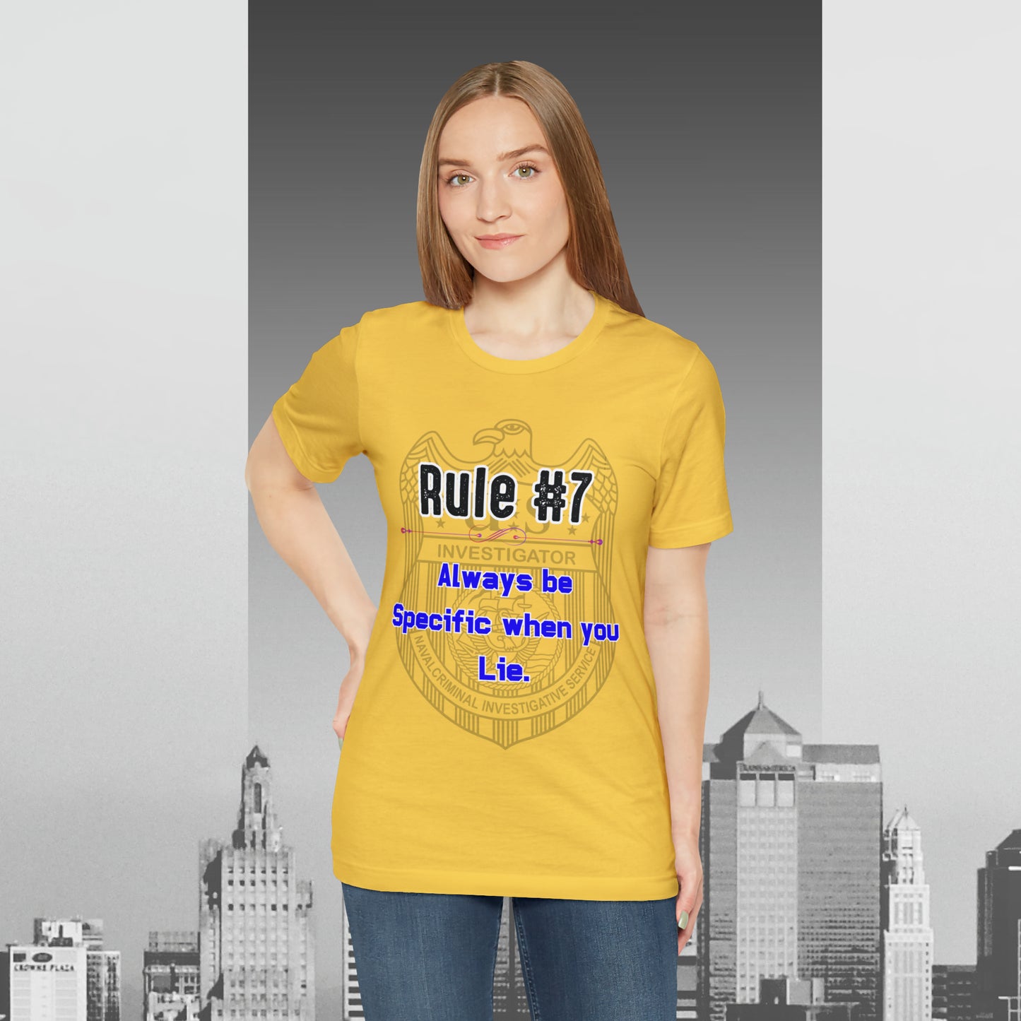 Rules of Gibbs #7 Always be Specific When you Lie Unisex Jersey Short Sleeve Tee