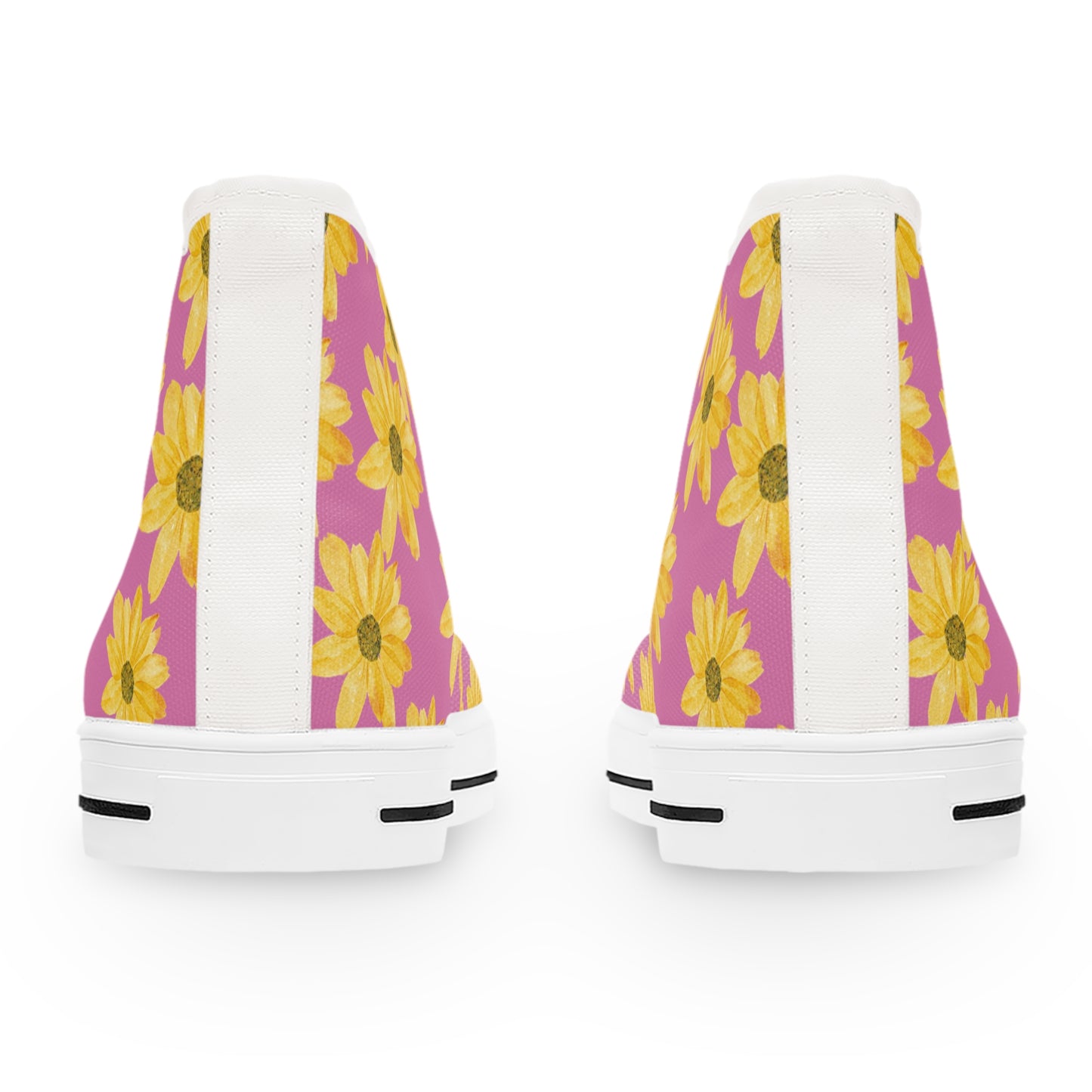 Flower Print Women's High Top Sneakers