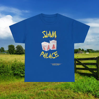 "DirkyThreadz Siam Palace T-Shirt - Bold Takeout Graphic Design in Black Cotton"