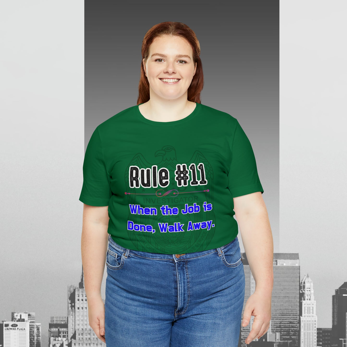 Rules of Gibbs #11 When the Job is Done, Walk Away Unisex Jersey Short Sleeve Tee