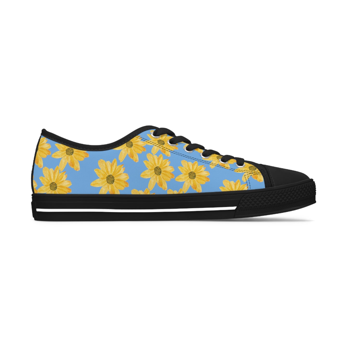 Flower Print Women's Low Top Sneakers