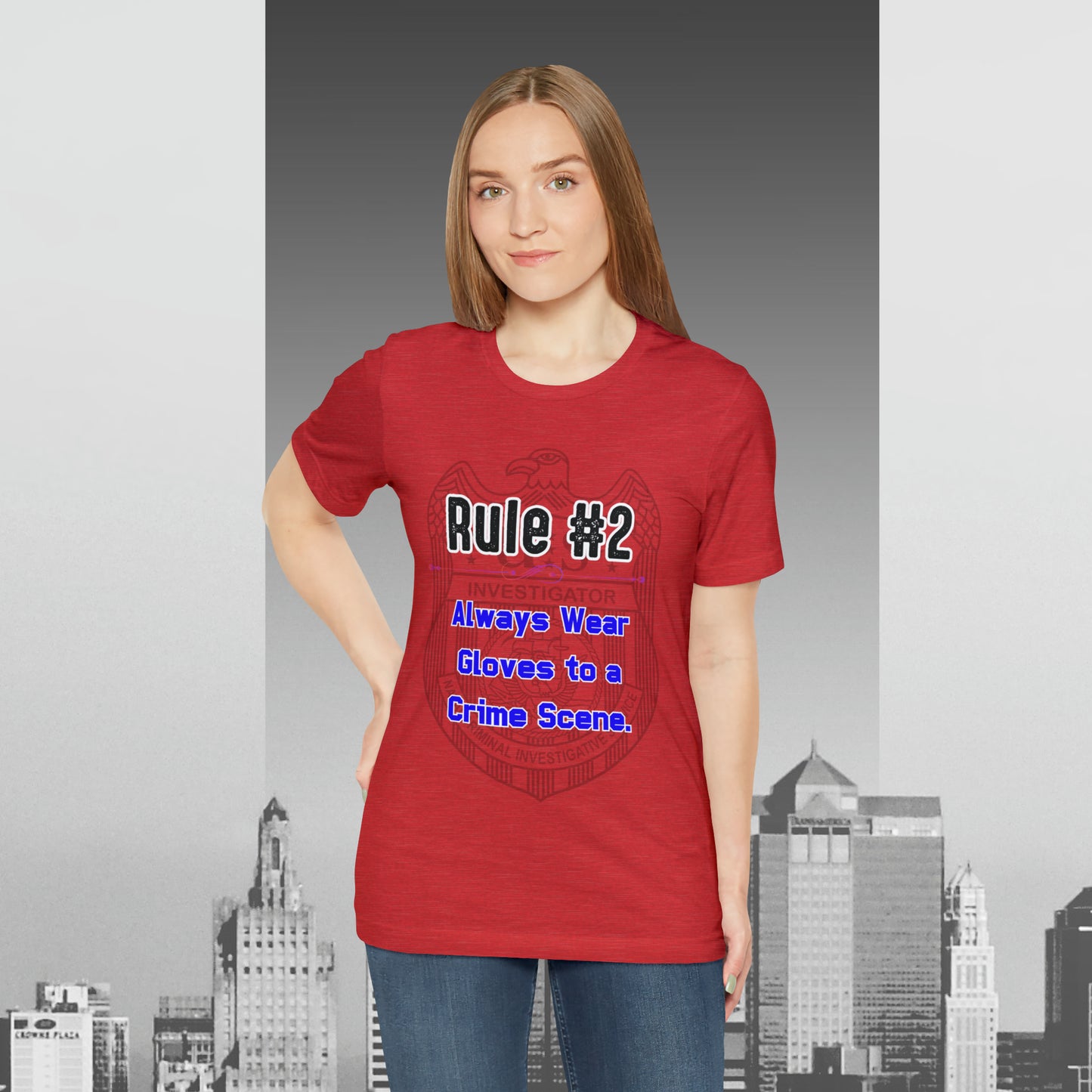 Rules of Gibbs #2 Always wear Gloves to a Crime Scene Unisex Jersey Short Sleeve Tee