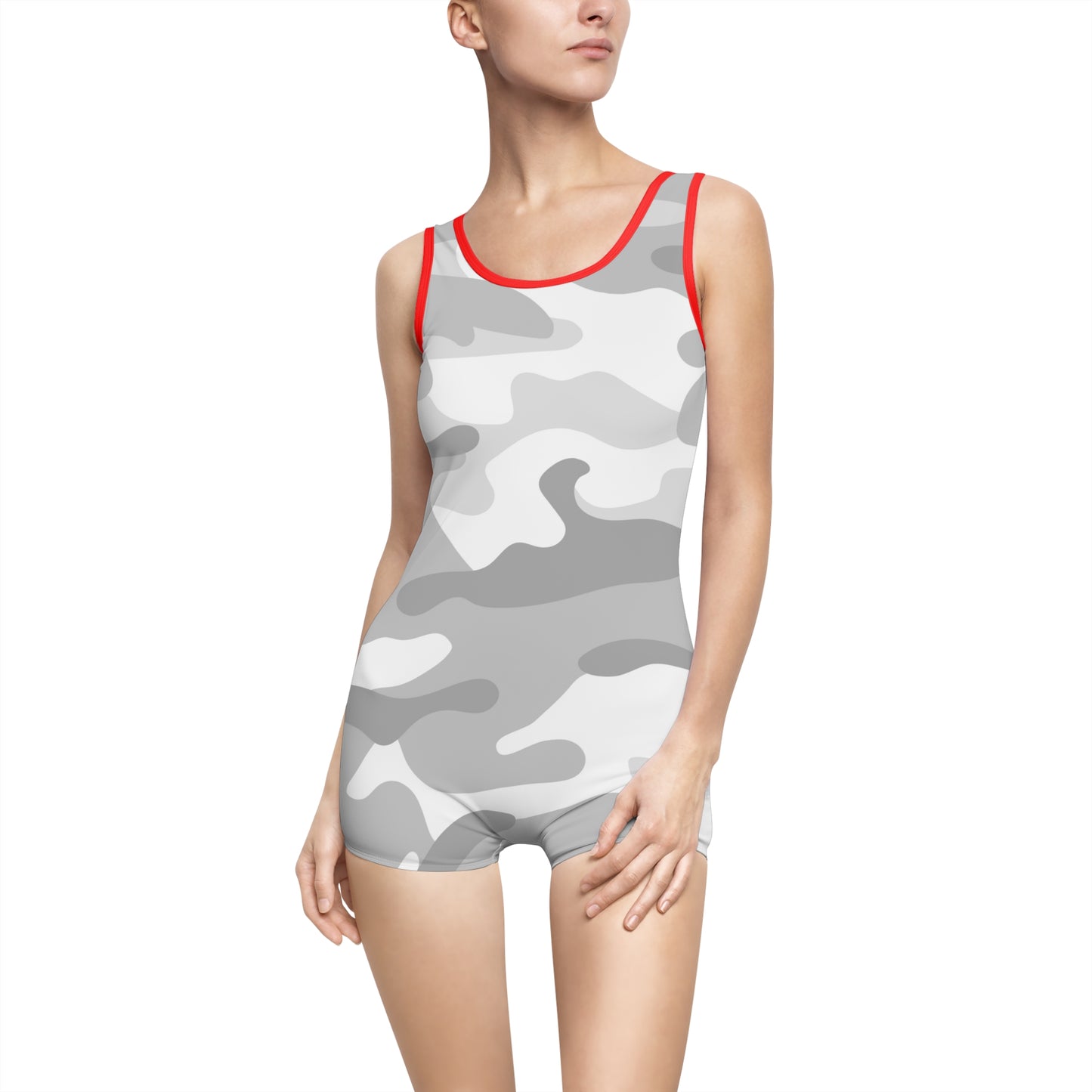 Light Grey Women's Vintage Swimsuit (AOP)