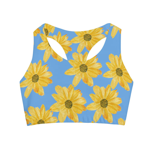 Flower Print Girls' Swimsuit Crop Top (AOP)