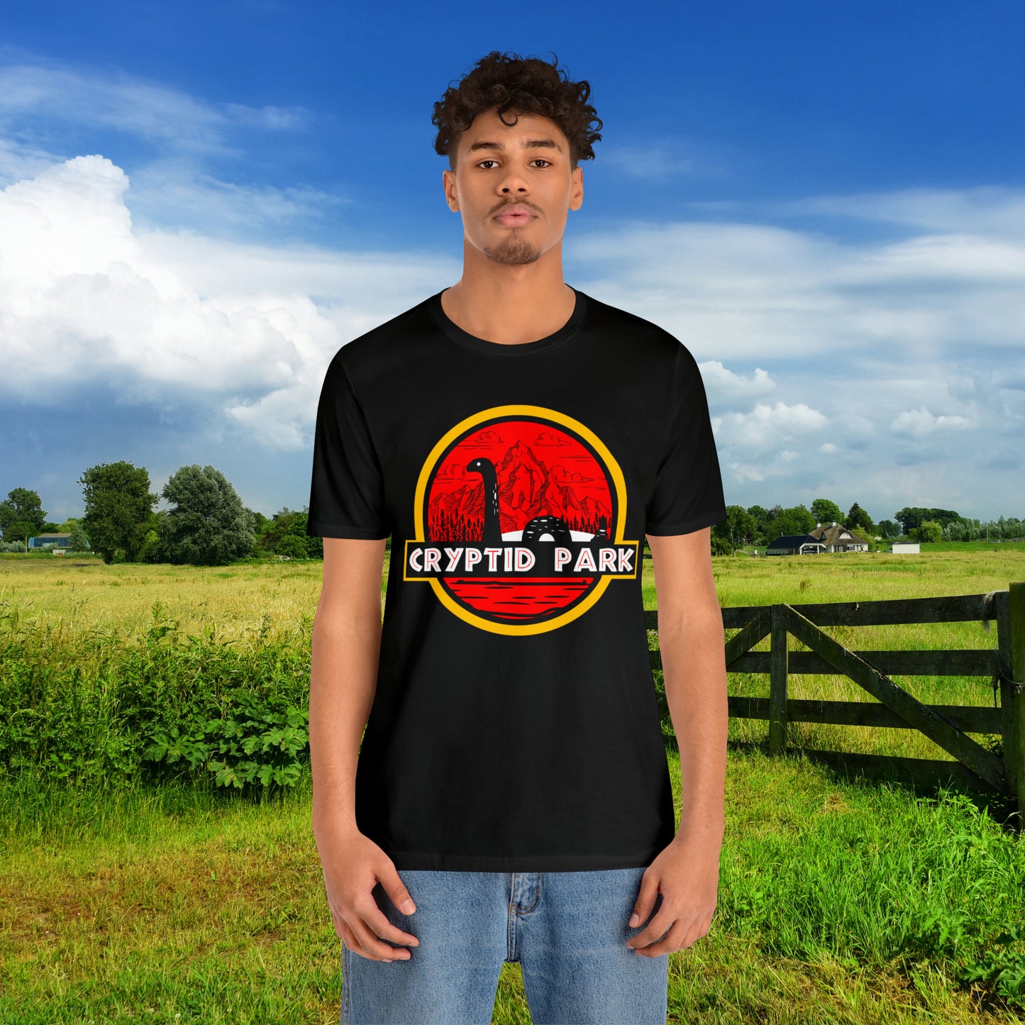 Cryptid Park Series Present The Loch Ness Monster Unisex Jersey Short Sleeve Tee