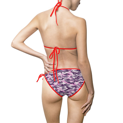 Pink Camouflage Women's Bikini Swimsuit (AOP)