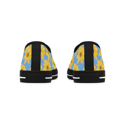 Flower Print Women's Low Top Sneakers