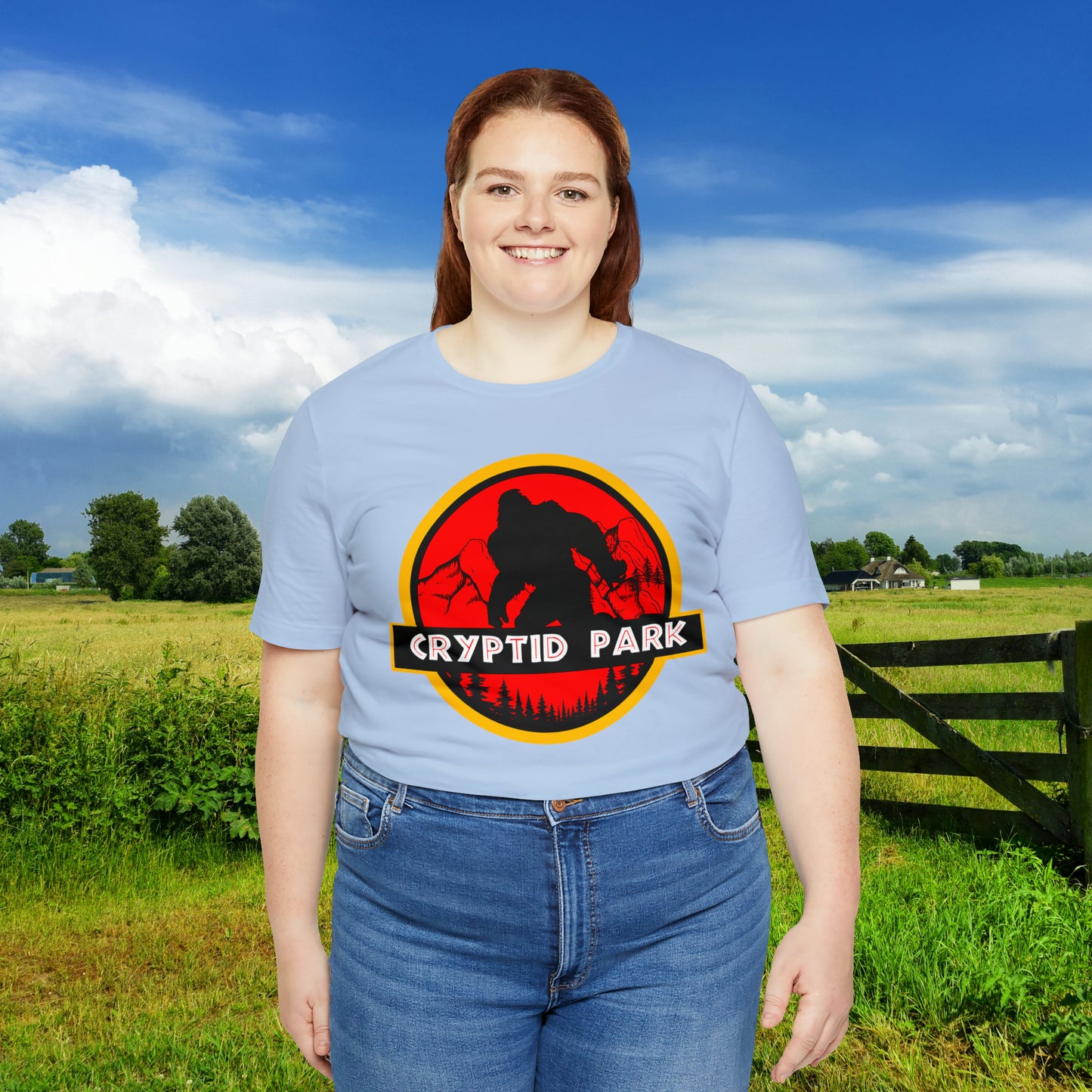 Cryptid Park Series Presents Bigfoot Unisex Jersey Short Sleeve Tee