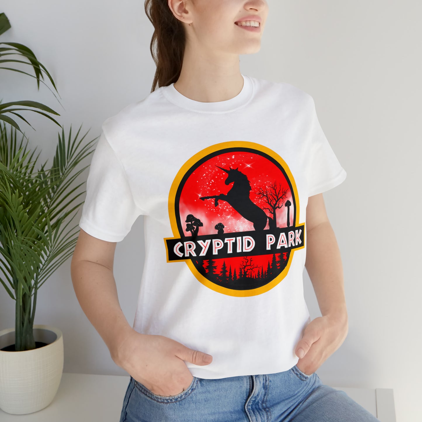 Cryptid Park Series Present The Unicorn Unisex Jersey Short Sleeve Tee