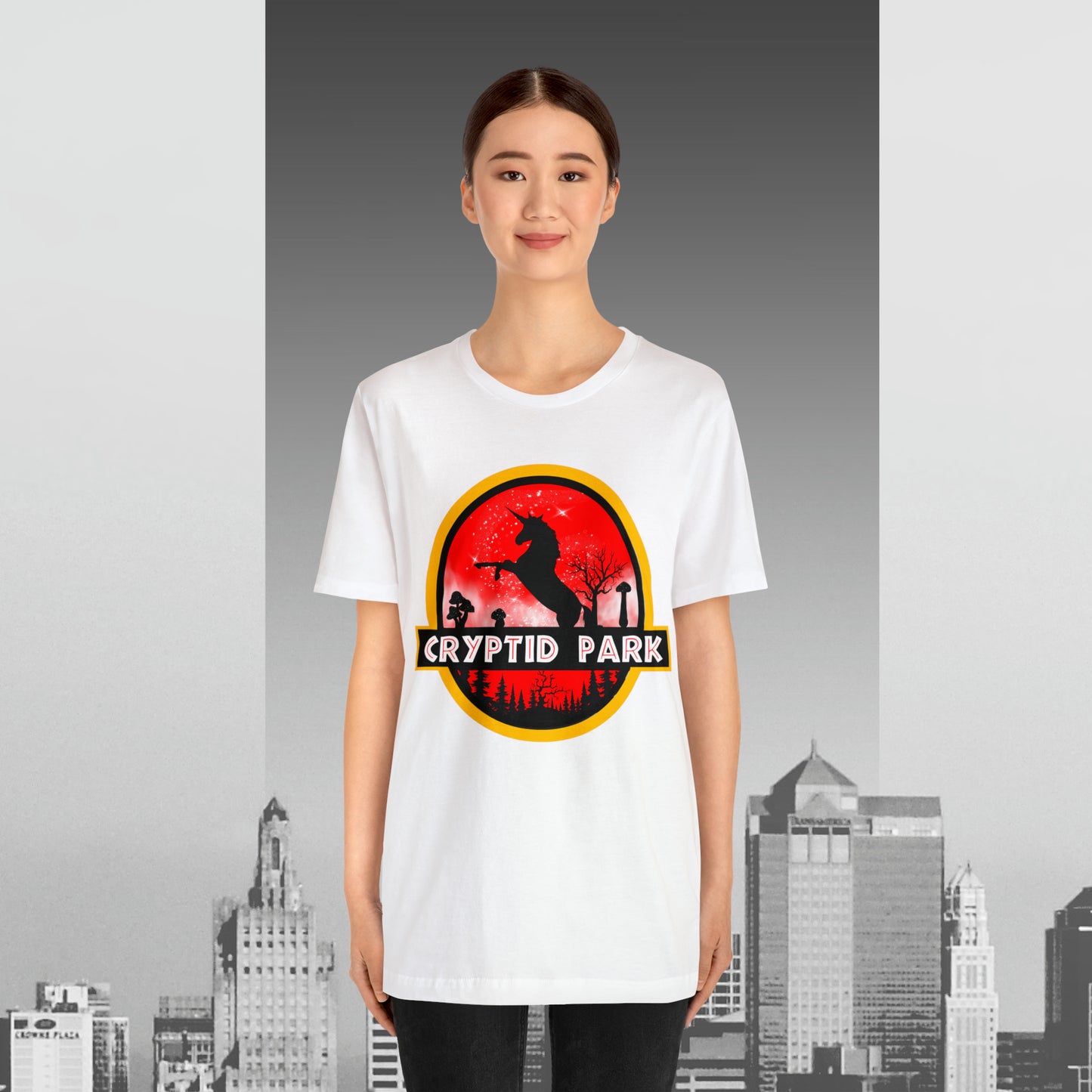 Cryptid Park Series Present The Unicorn Unisex Jersey Short Sleeve Tee