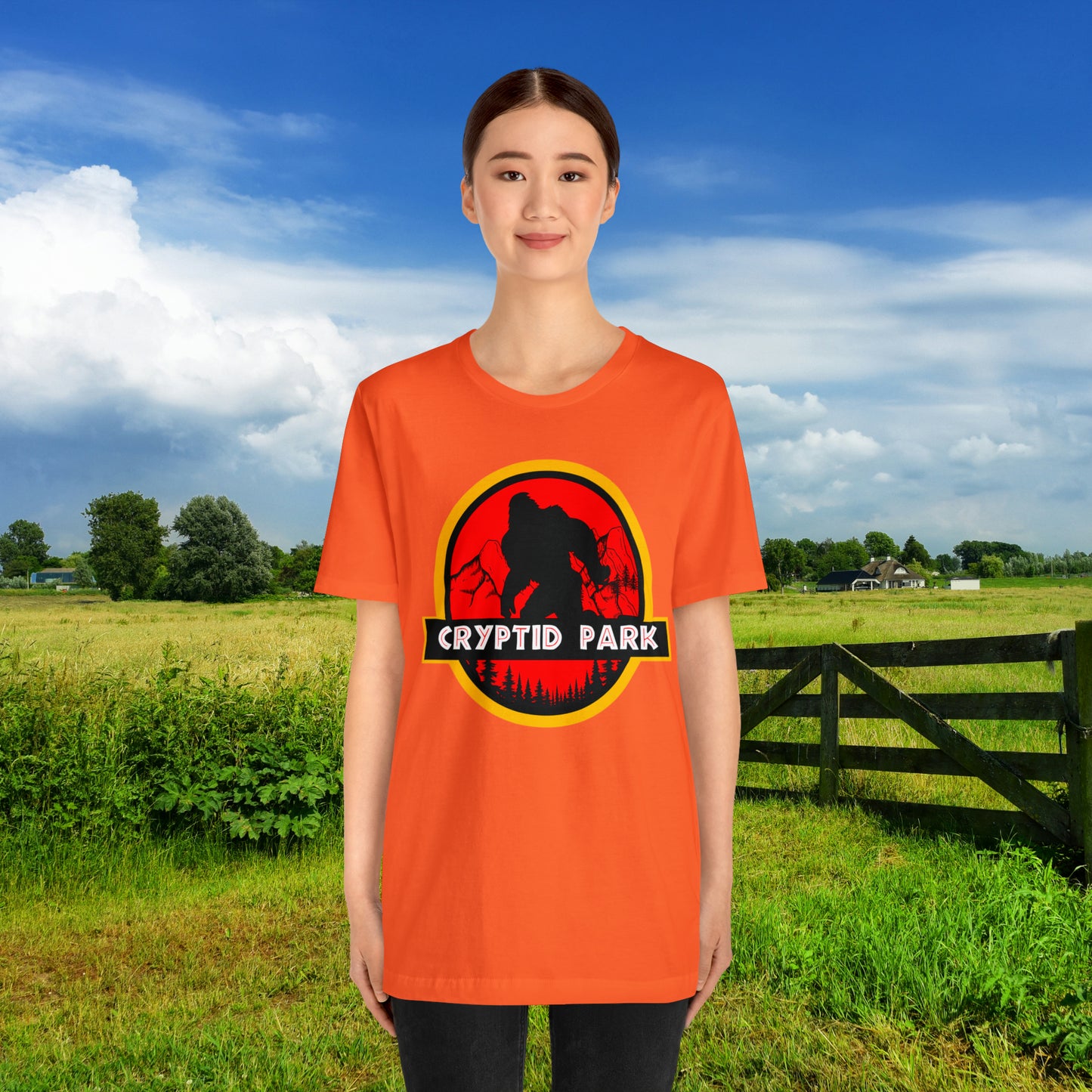 Cryptid Park Series Presents Bigfoot Unisex Jersey Short Sleeve Tee