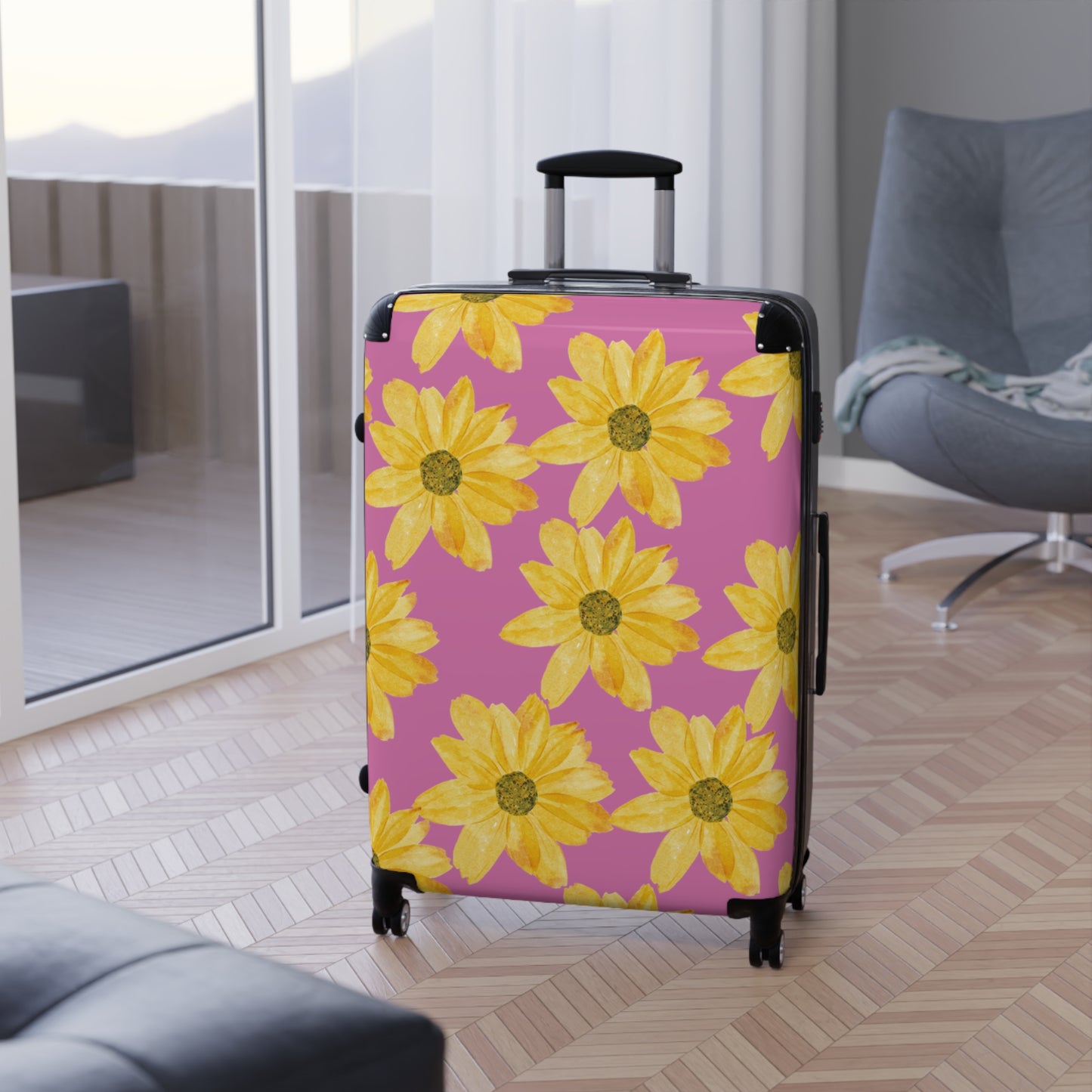 Flower Print Suitcase