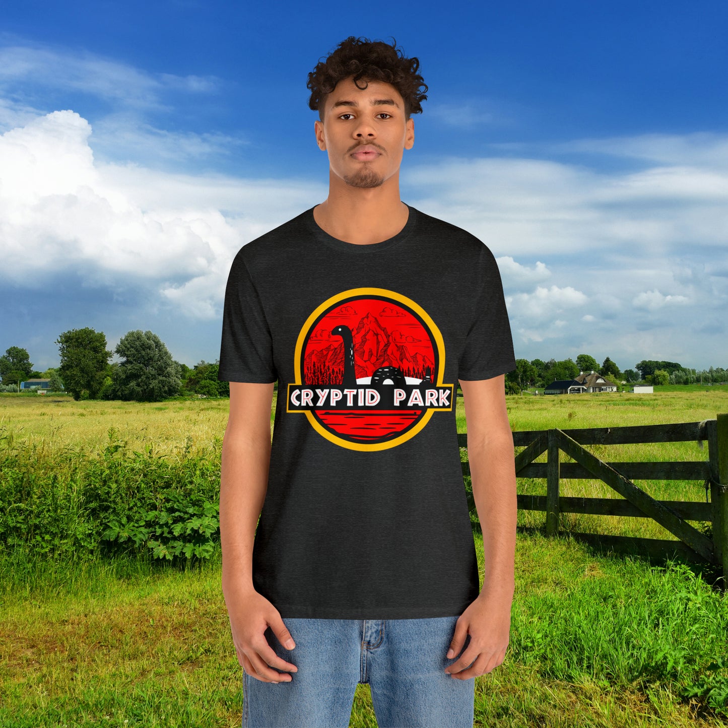 Cryptid Park Series Present The Loch Ness Monster Unisex Jersey Short Sleeve Tee