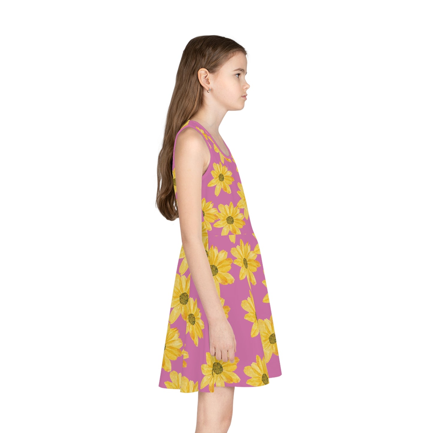 Flowers Print Girls' Sleeveless Sundress (AOP)