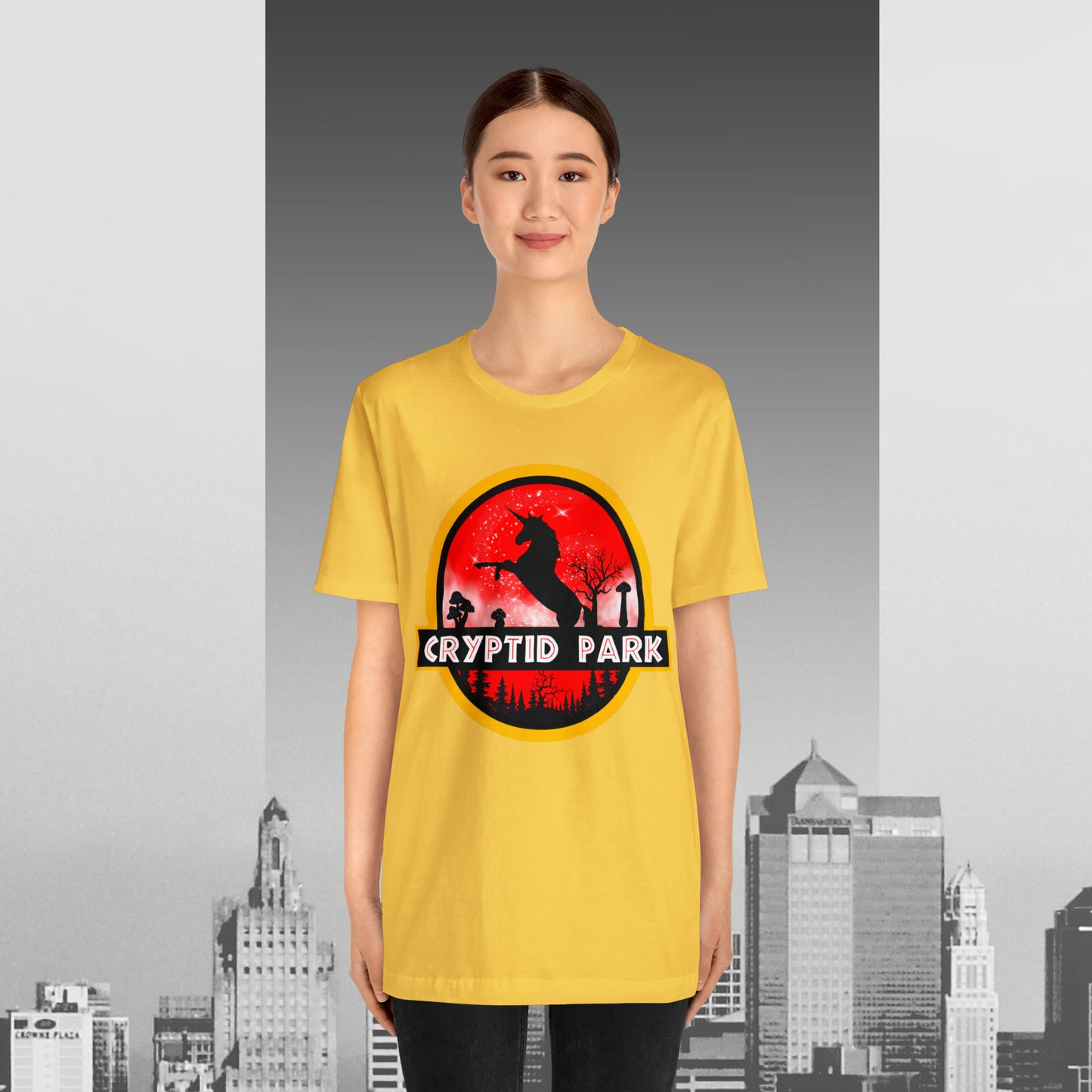 Cryptid Park Series Present The Unicorn Unisex Jersey Short Sleeve Tee