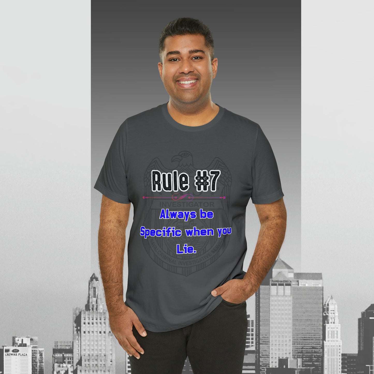 Rules of Gibbs #7 Always be Specific When you Lie Unisex Jersey Short Sleeve Tee