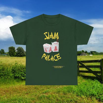 "DirkyThreadz Siam Palace T-Shirt - Bold Takeout Graphic Design in Black Cotton"