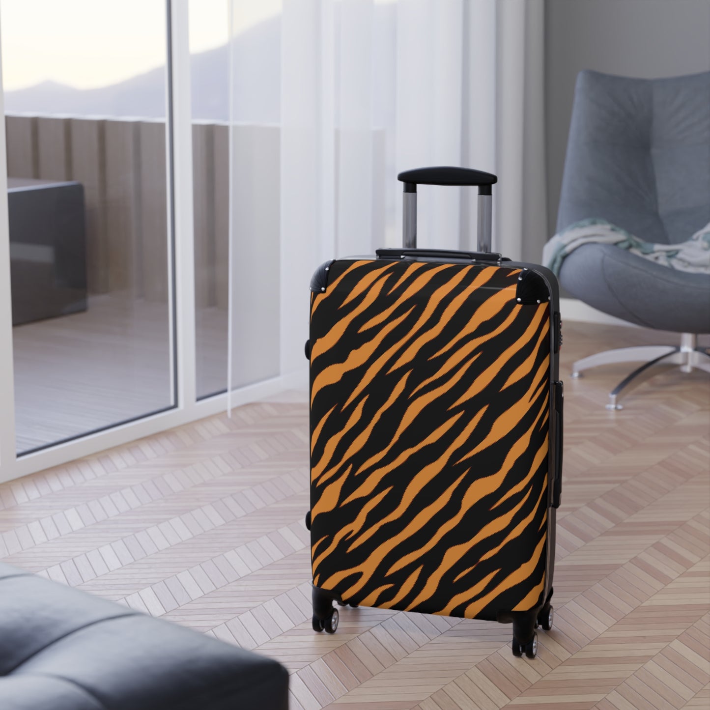 Tiger Print Suitcase