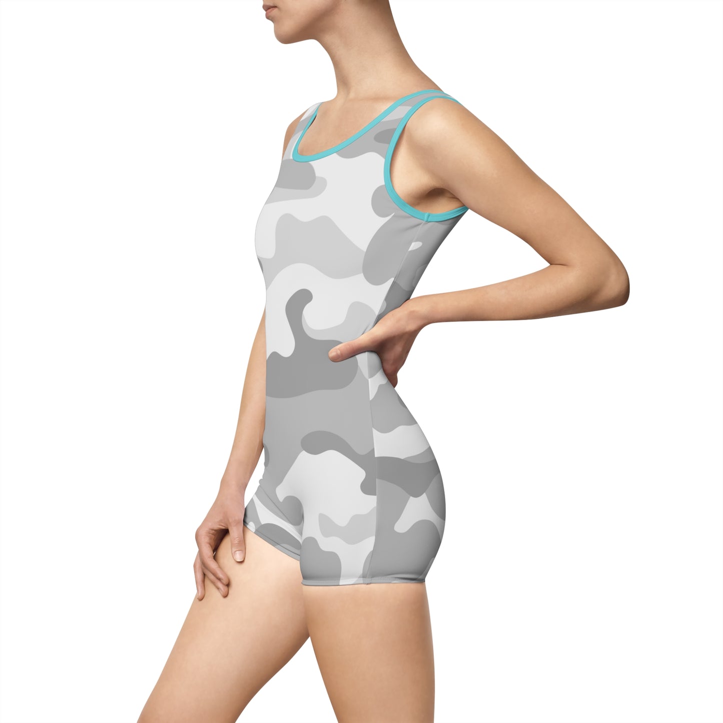 Light Grey Women's Vintage Swimsuit (AOP)