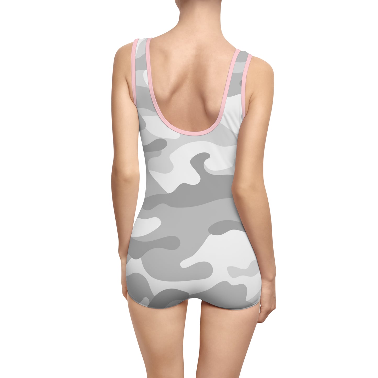 Light Grey Women's Vintage Swimsuit (AOP)