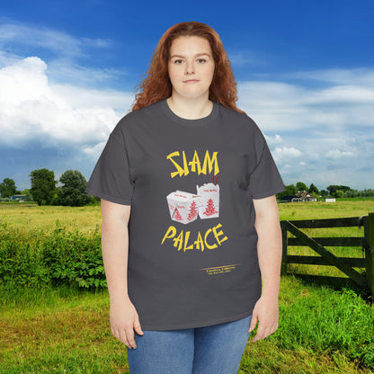 "DirkyThreadz Siam Palace T-Shirt - Bold Takeout Graphic Design in Black Cotton"