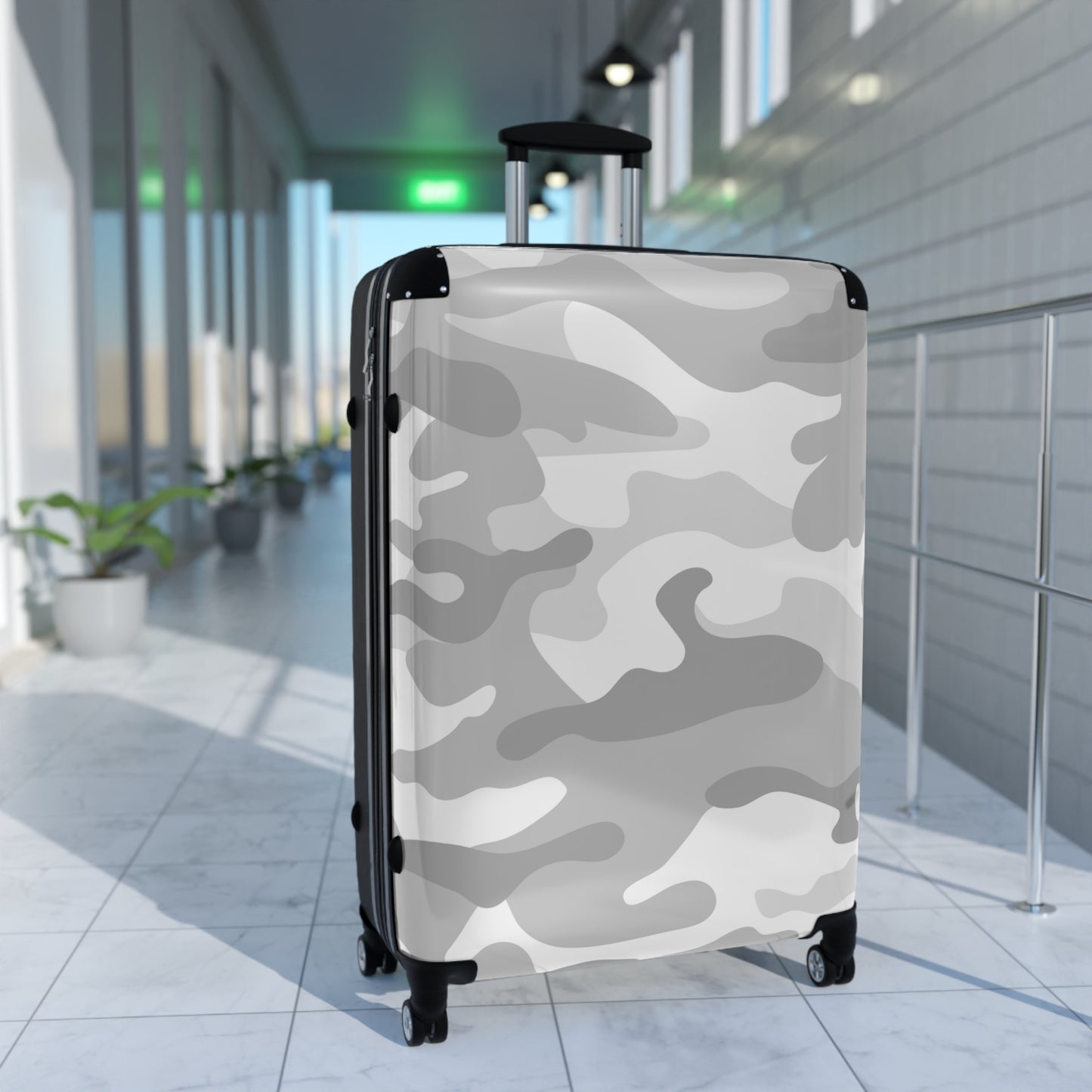 Grey Camo Suitcase