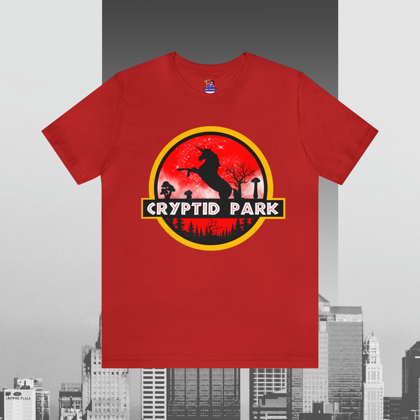 Cryptid Park Series Present The Unicorn Unisex Jersey Short Sleeve Tee