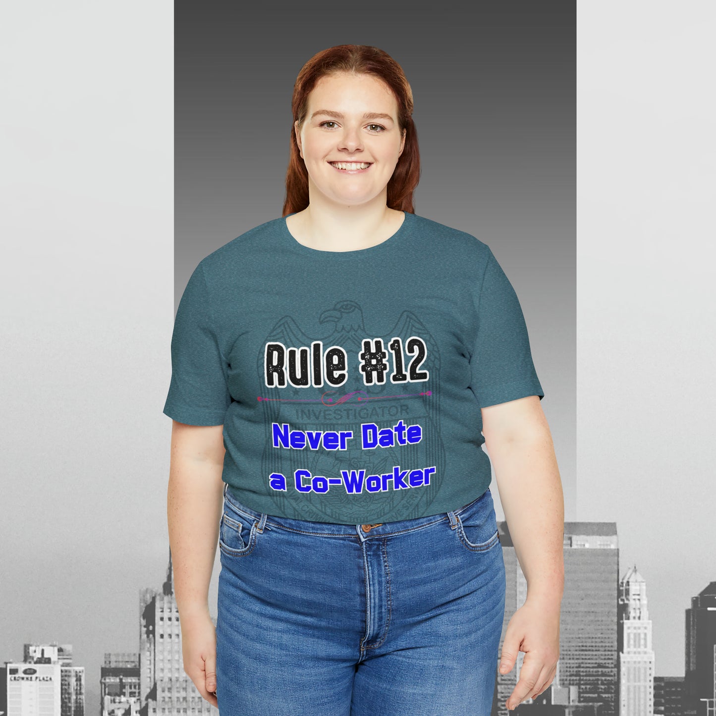 Rules of Gibbs #12 Never Date a Co-Worker Unisex Jersey Short Sleeve Tee