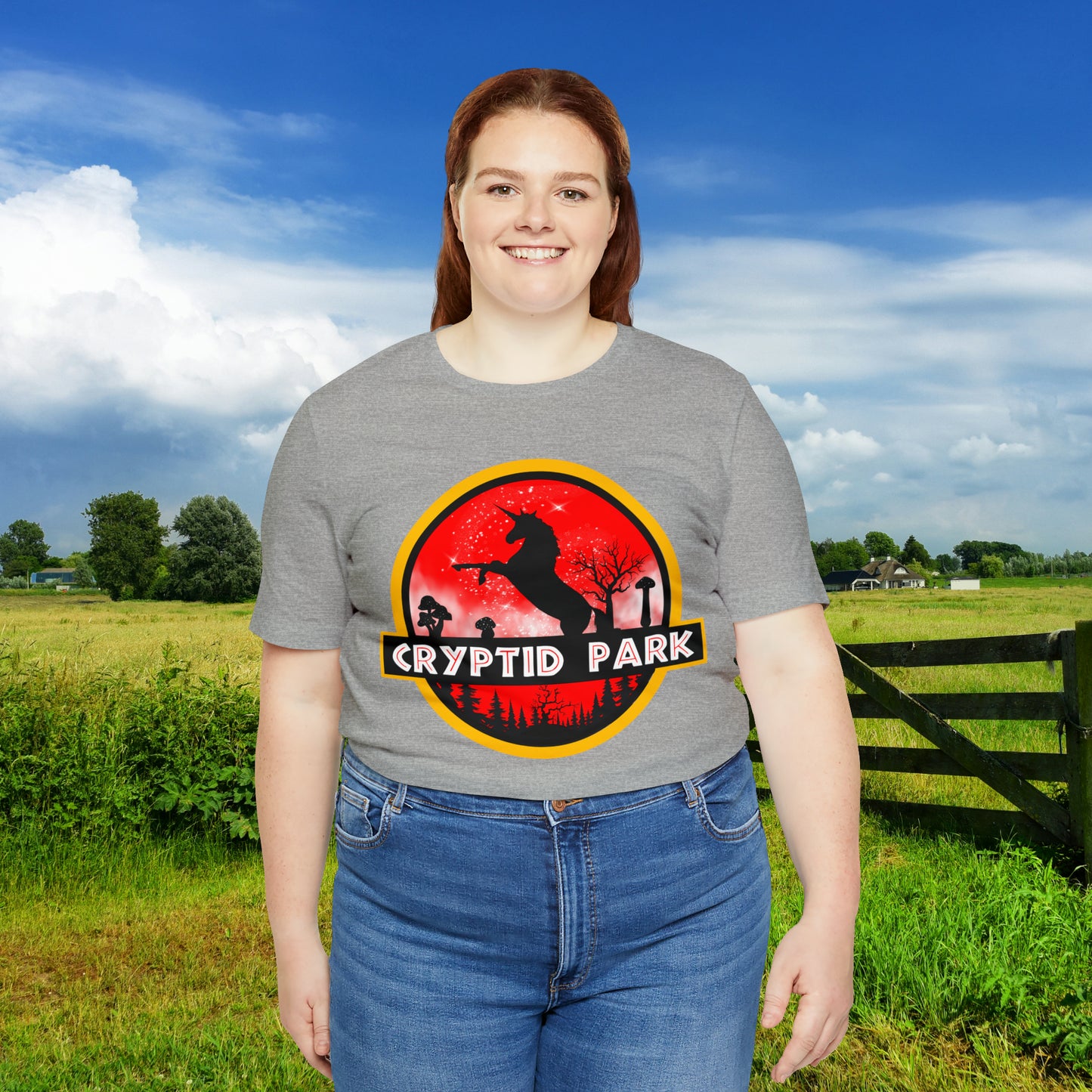 Cryptid Park Series Present The Unicorn Unisex Jersey Short Sleeve Tee