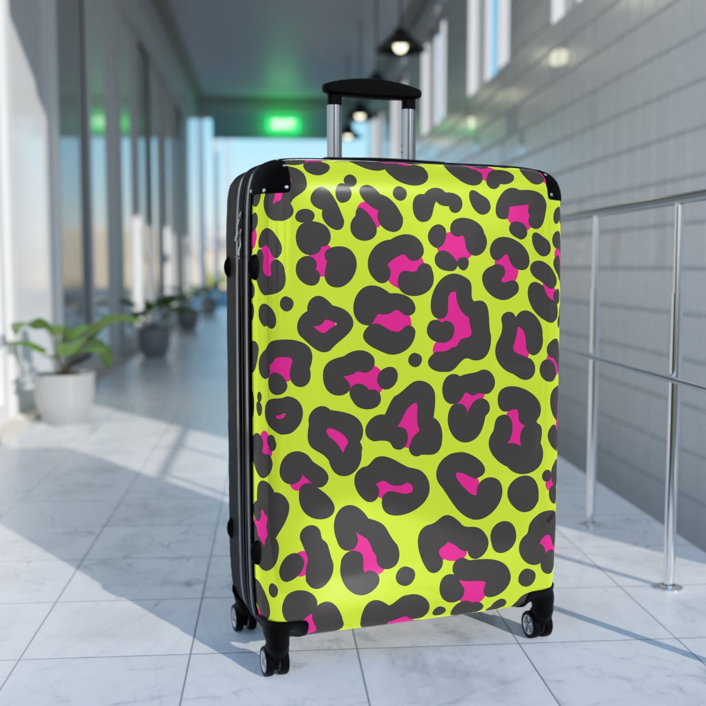 Neon Cheetah Print Suitcase