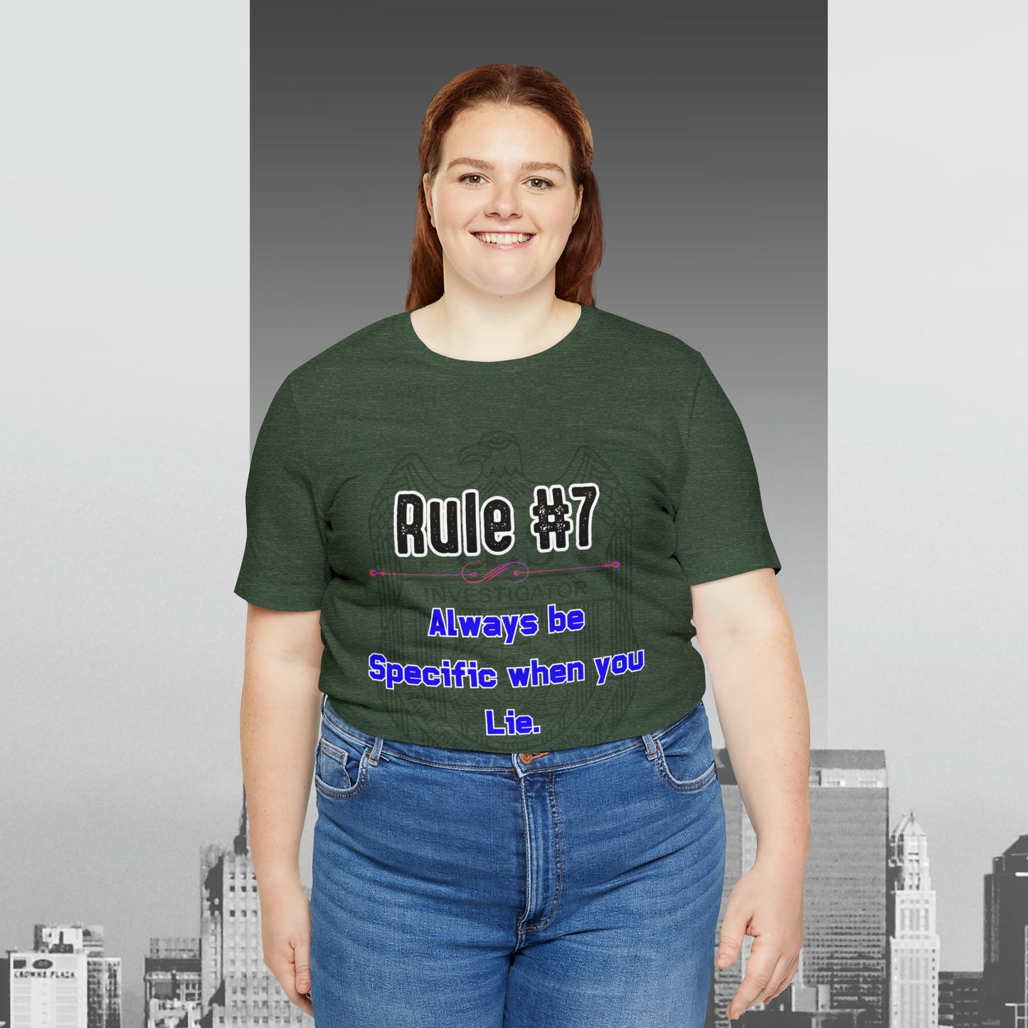 Rules of Gibbs #7 Always be Specific When you Lie Unisex Jersey Short Sleeve Tee