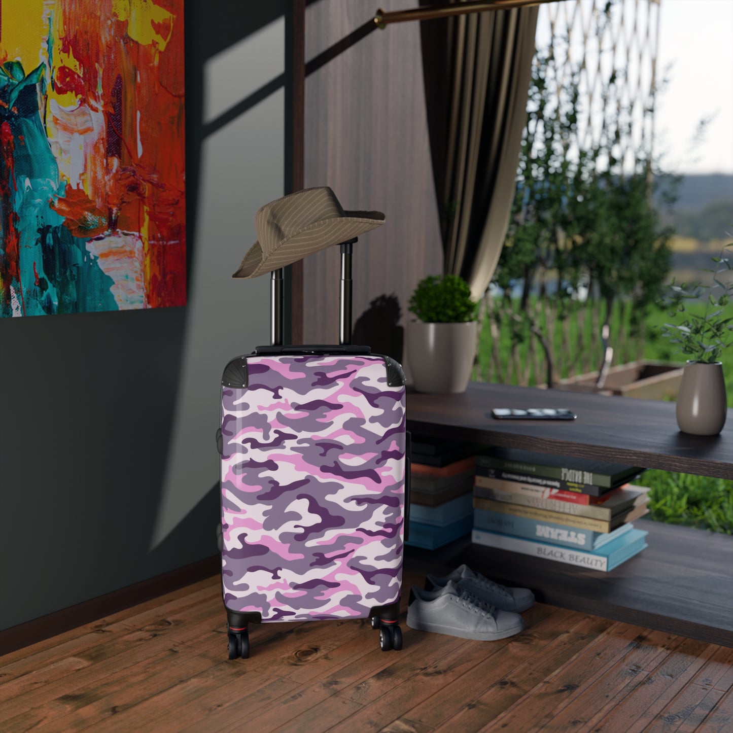 Pink Camo Suitcase