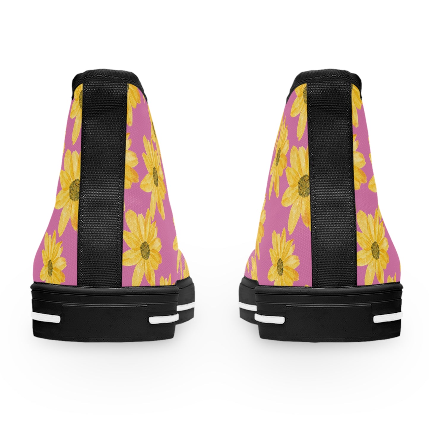 Flower Print Women's High Top Sneakers