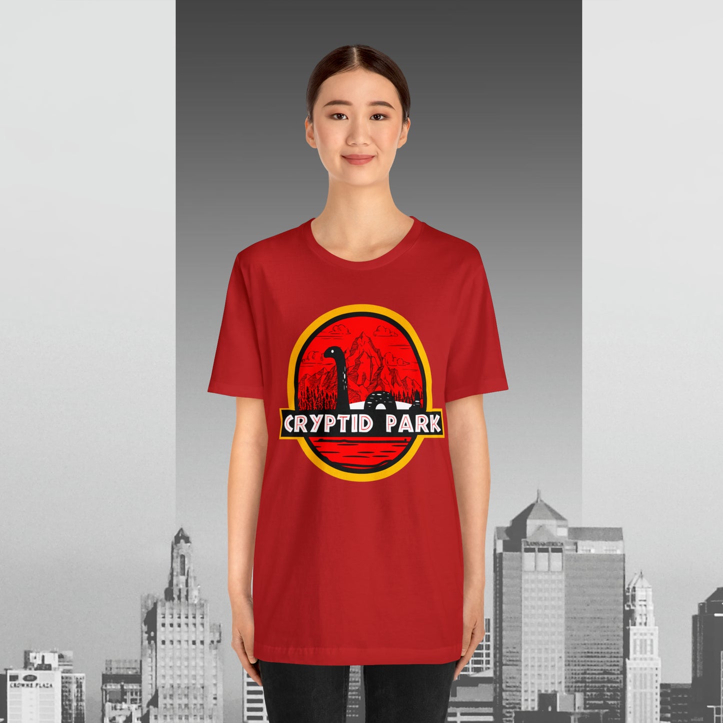 Cryptid Park Series Present The Loch Ness Monster Unisex Jersey Short Sleeve Tee