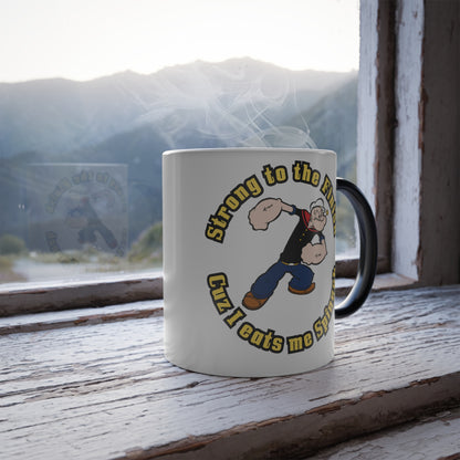 Popeye's Strong To the Finish /Color Morphing Mug, 11oz
