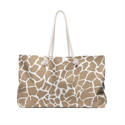 Giraffe Print Weekender Bag