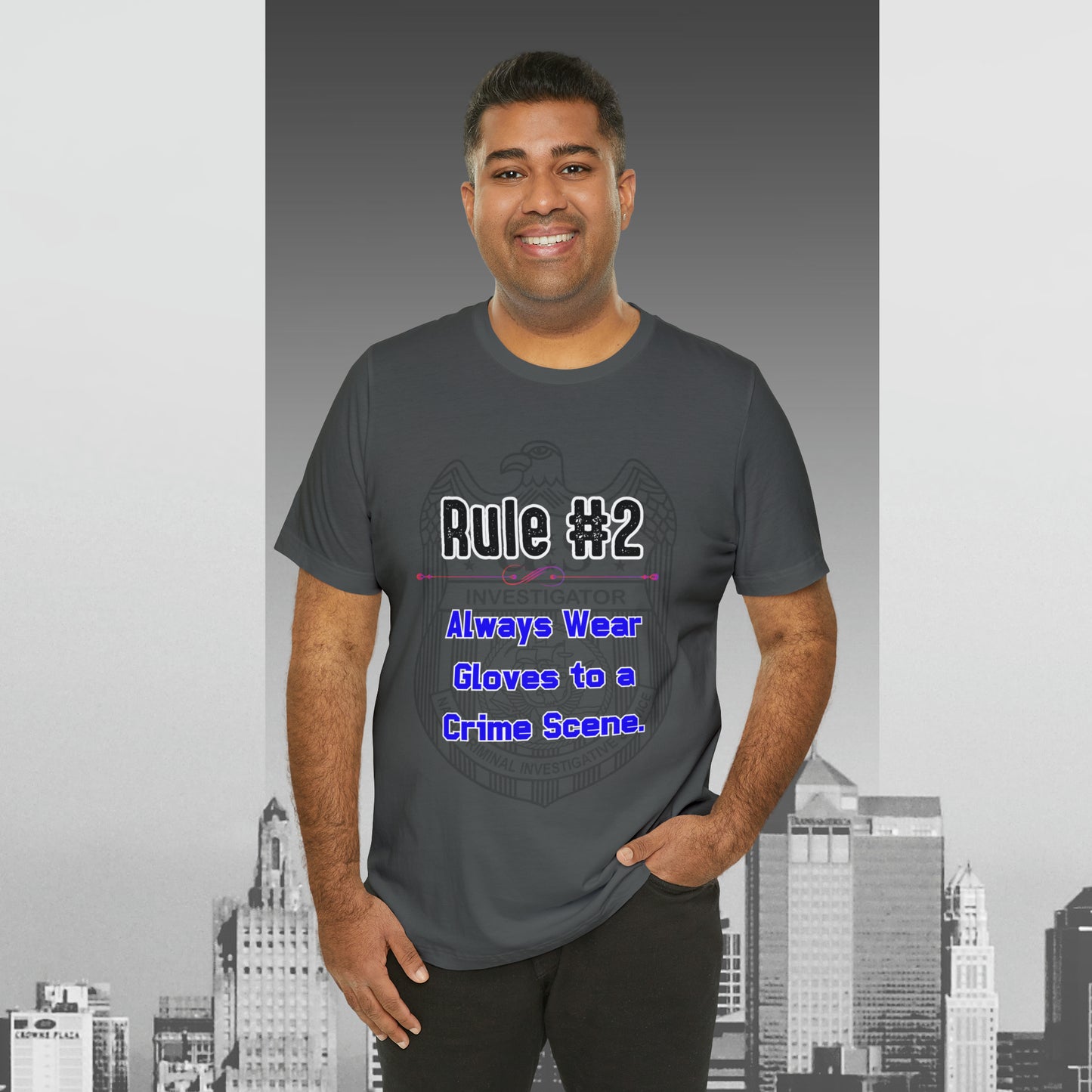 Rules of Gibbs #2 Always wear Gloves to a Crime Scene Unisex Jersey Short Sleeve Tee