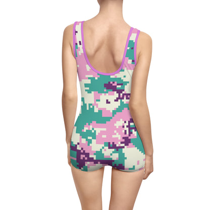 Digital Camo Women's Vintage Swimsuit (AOP)