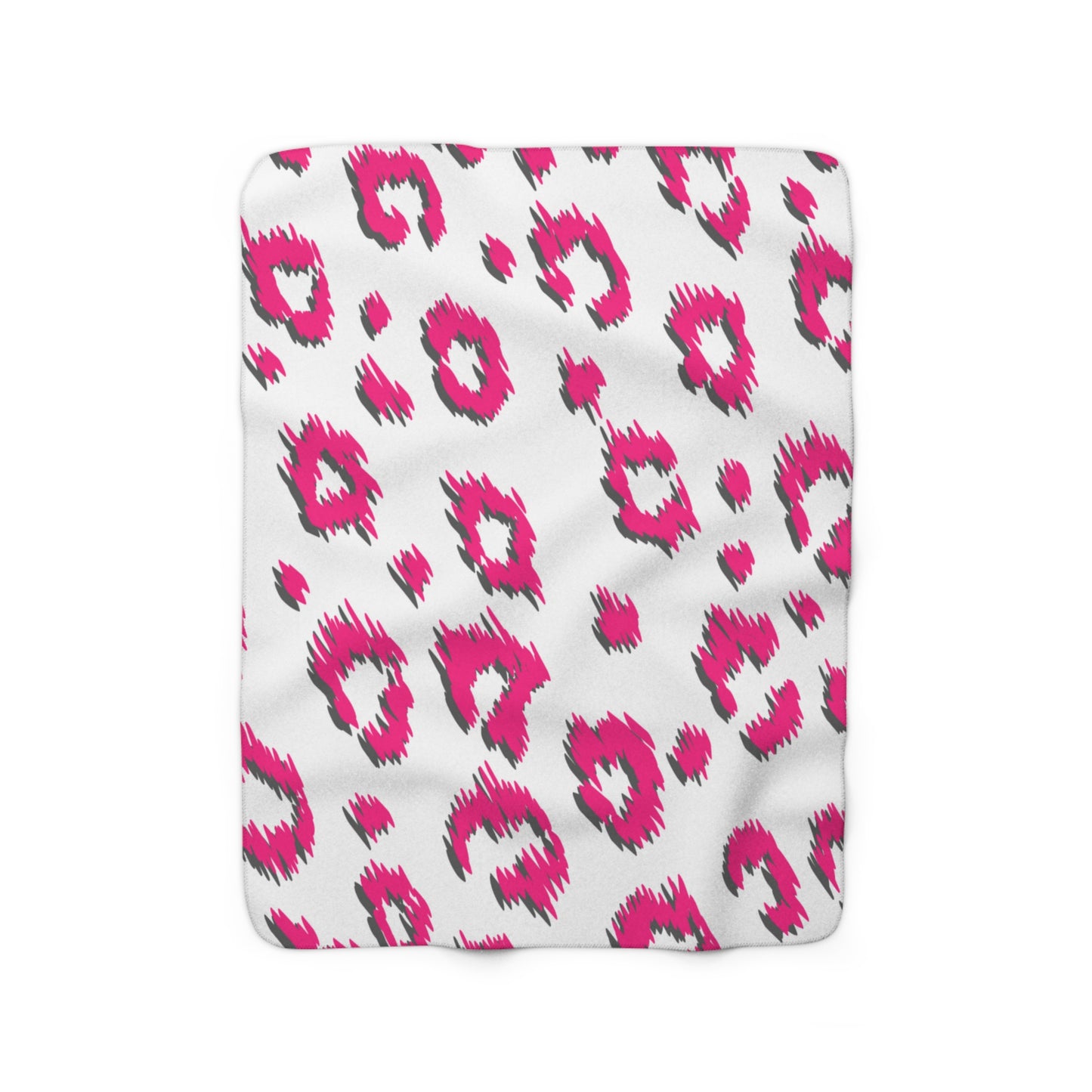 Pink Leopard Sherpa Fleece Blanket