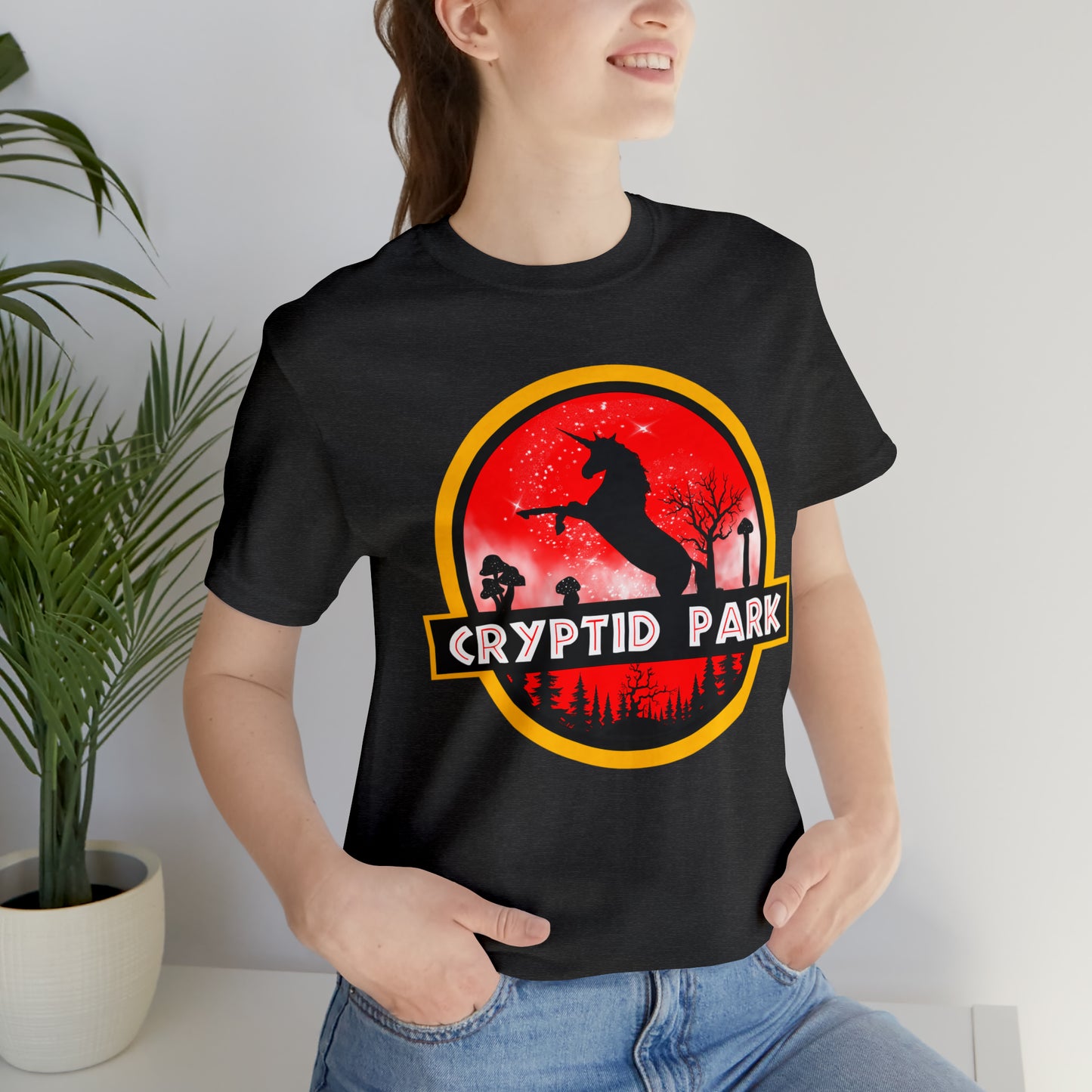 Cryptid Park Series Present The Unicorn Unisex Jersey Short Sleeve Tee