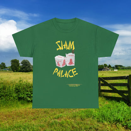 "DirkyThreadz Siam Palace T-Shirt - Bold Takeout Graphic Design in Black Cotton"