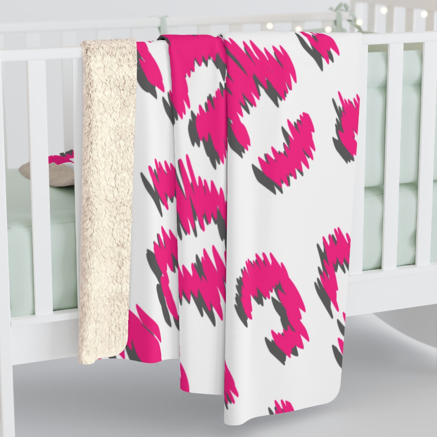 Pink Leopard Sherpa Fleece Blanket