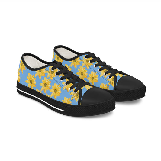 Flower Print Women's Low Top Sneakers