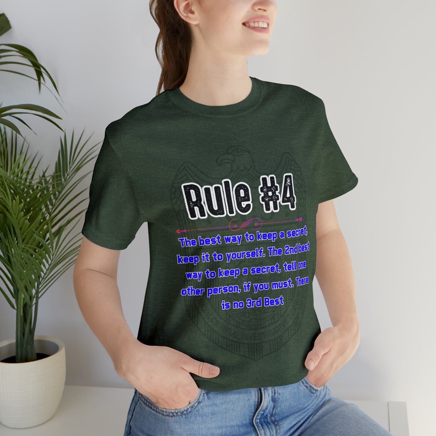 Rules of Gibbs #4 If you have a secret Keep it to yourself Unisex Jersey Short Sleeve Tee